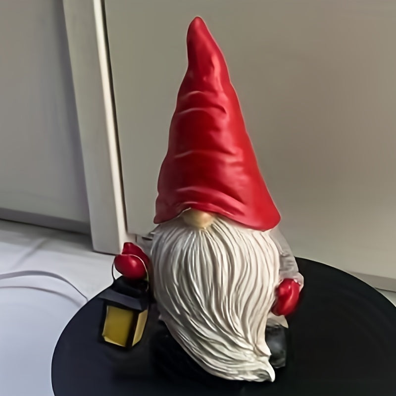 Christmas Red Dwarf Lantern Garden Elf Decoration
