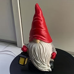 Christmas Red Dwarf Lantern Garden Elf Decoration