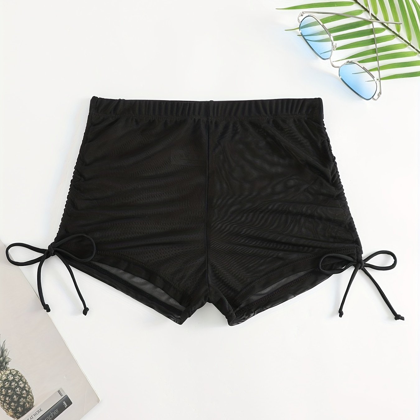 Mesh High Waist Swim Cover Up Pants