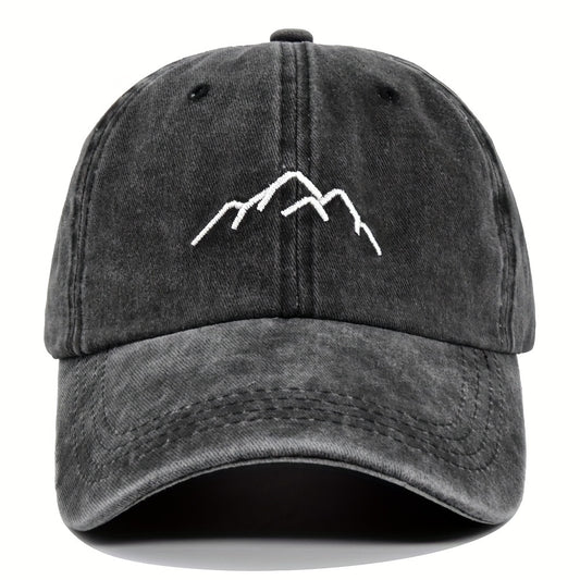 Mountain Embroidery Baseball Cap Sun Protection Hat Camping Hiking Fishing