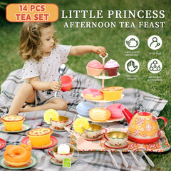 Mixed Colors 14pcs Tea Set for Winter Year