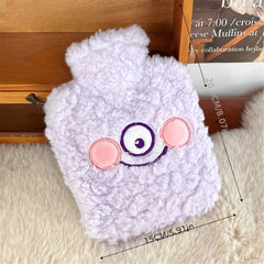 Cartoon Hand Warmer Plush Cover Portable Hot Water Bag