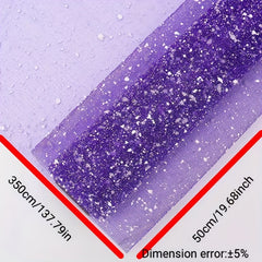 350cm Snow Dot Yarn Bouquet Packaging Gauze Curtain DIY Rose Wrap Tissue