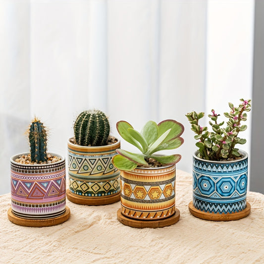 Nordic Style Ceramic Flower Pot for Succulents, Indoor and Outdoor Use