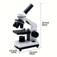 Professional Biological Compound Microscope with LED Light Dual Light Source