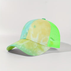 Gradient Tie Dye Trucker Hat Printed Baseball Cap Mesh Breathable Dad Hats