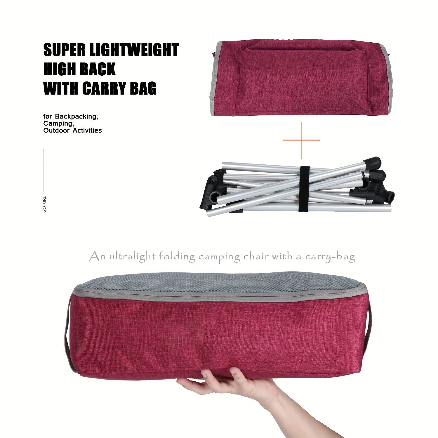 Portable Folding Moon Chair for Outdoor Camping Fishing Beach
