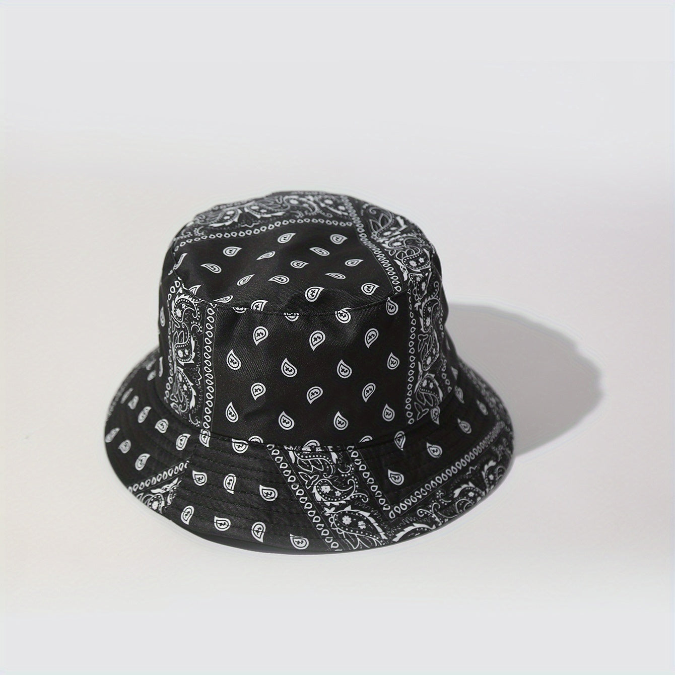 UPF50 Sunshade Bucket Hat With Panda Pattern Double sided Sun Hat