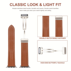 Leather Watch Strap for Smart Watch Magnetic Buckle Sport Band