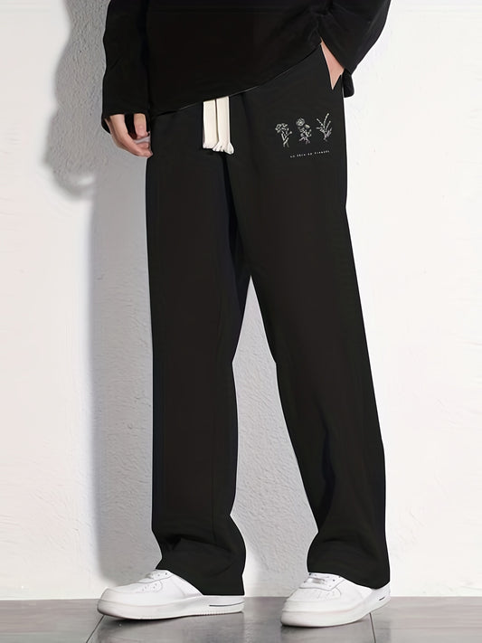 Casual Loose Fit Drawstring Pants for Men