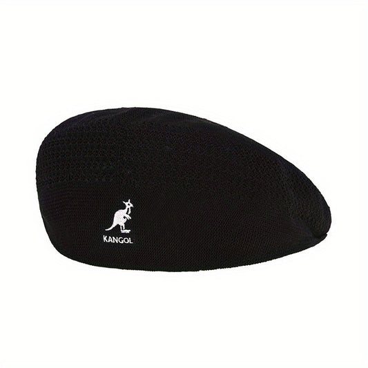 Animal Embroidered Knitted Beret Flat Newsboy Hat