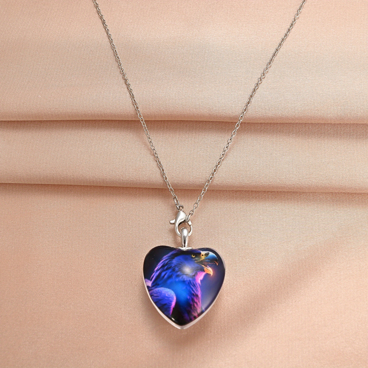 Eagle Pattern Crystal Pendant Necklace for Women