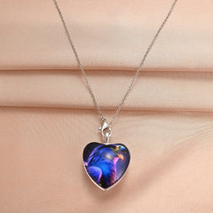 Eagle Pattern Crystal Pendant Necklace for Women