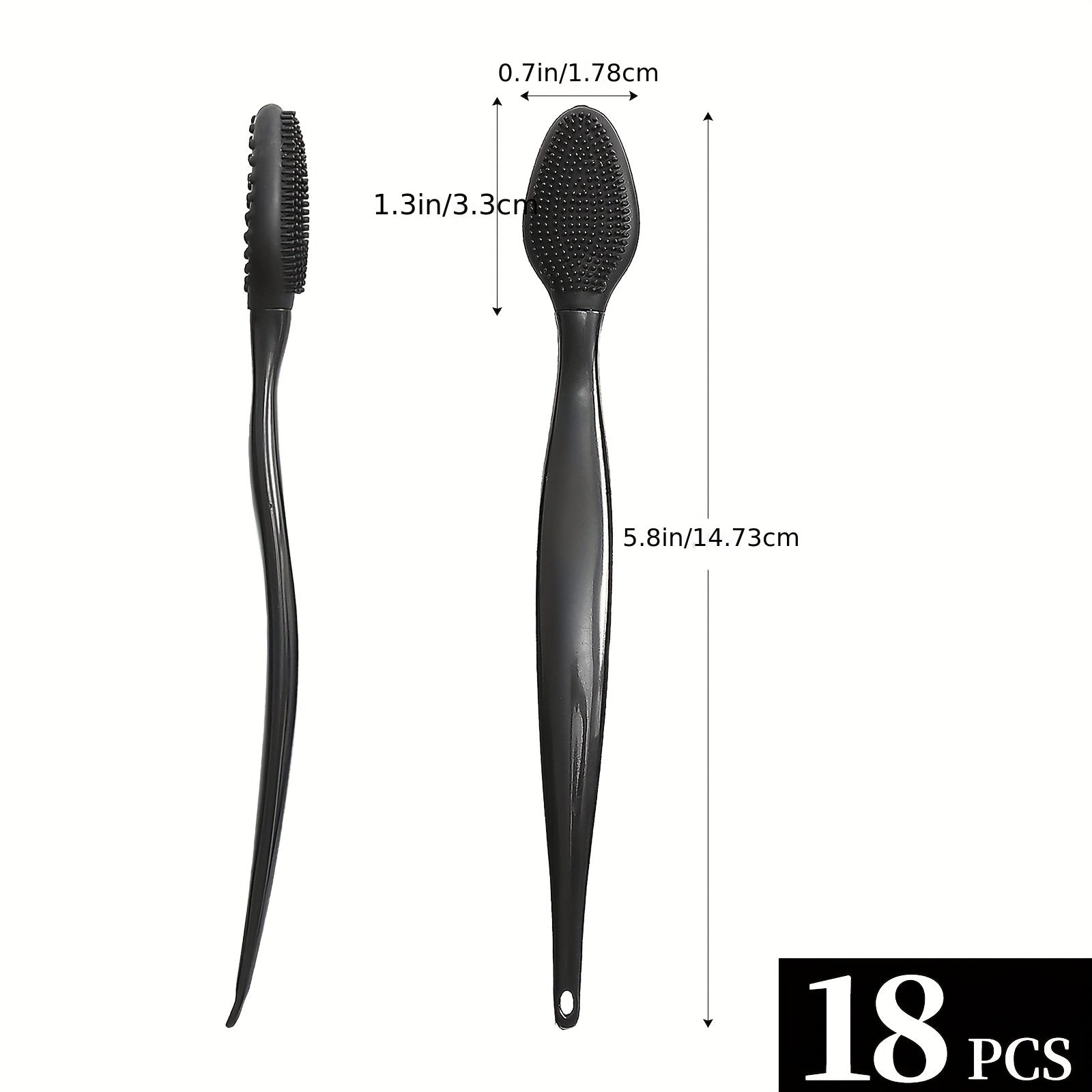 18pcs Silicone Lip Scrub Brush Double Sided Lip Face Exfoliating Scrubber