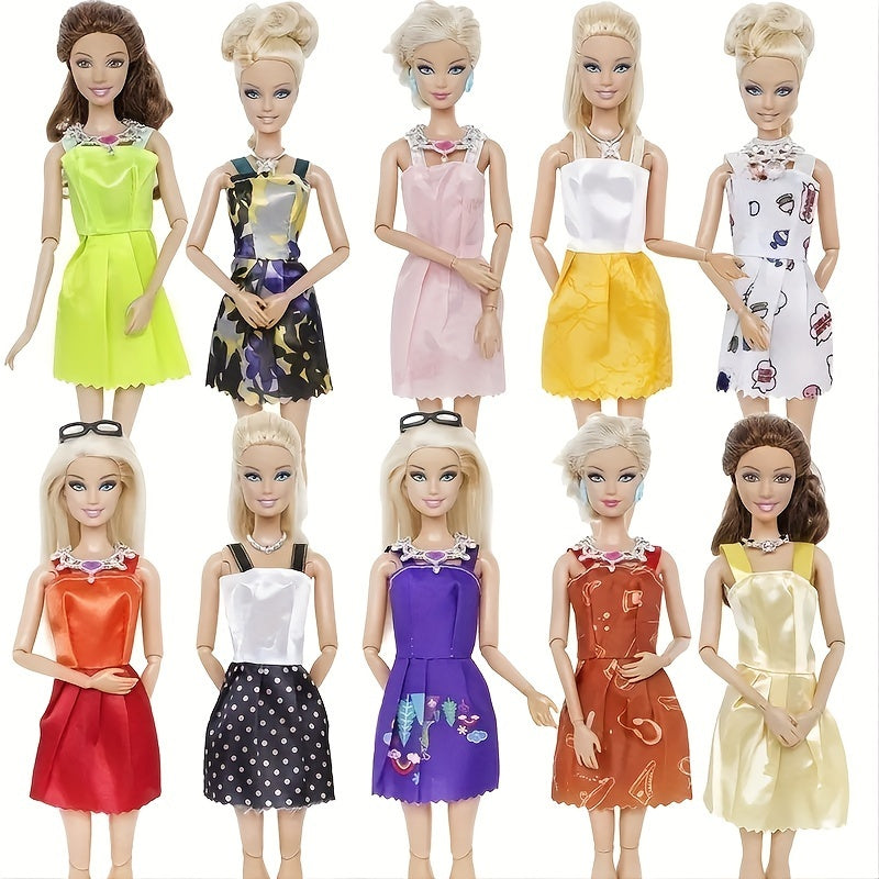 10pc Doll Wardrobe Set for 11.5 inch Dolls, Mix & Match Colors, Holiday Gift