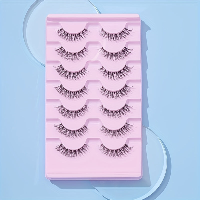 7 Pairs 3D Clear Band False Eyelashes for Natural Volume