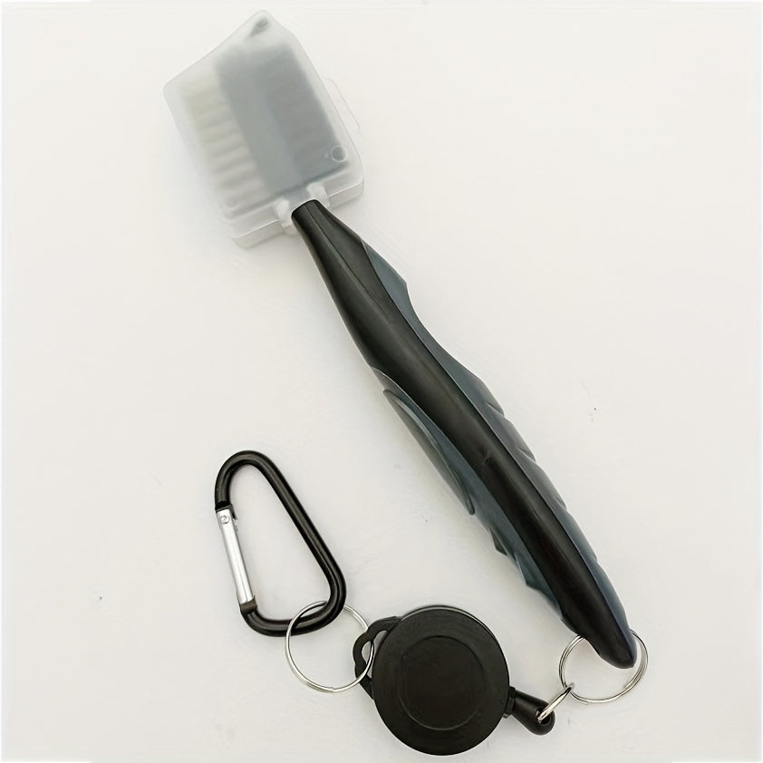 Golf Club Cleaning Brush with Protective Case and Carabiner Clip
