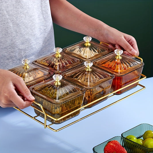 Nut Box Dried Fruit Box With Lid Snack Plate Transparent Nut Jar