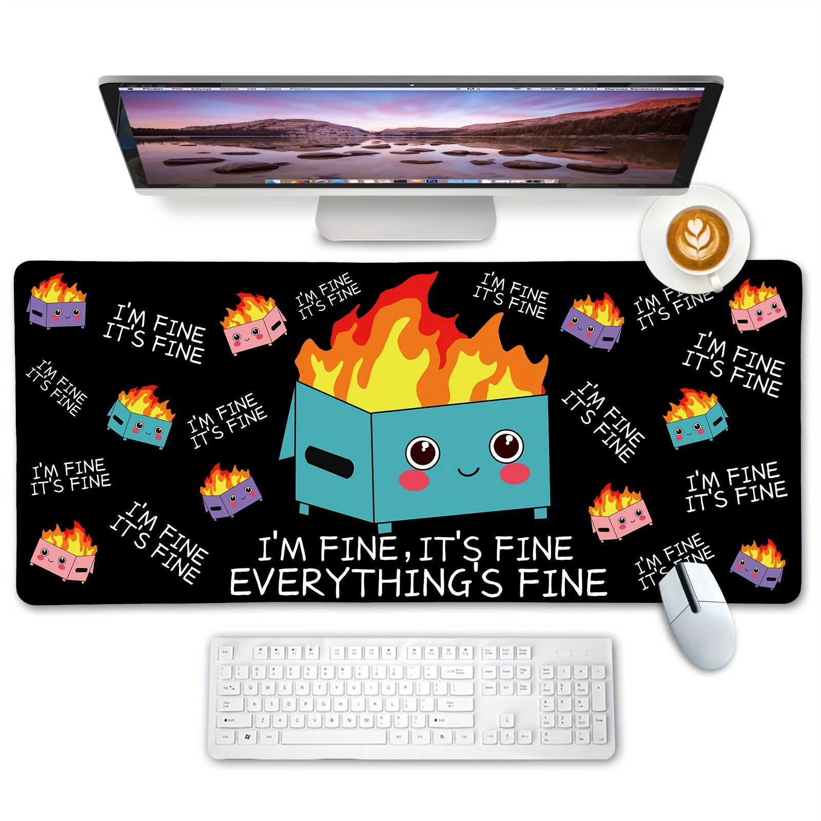Happy Fire Box Rubber Mouse Pad