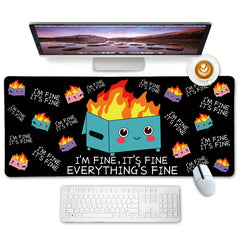 Happy Fire Box Rubber Mouse Pad