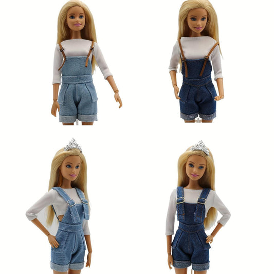 Denim Doll Costume Set 2pcs for 11.81 Inch Dolls
