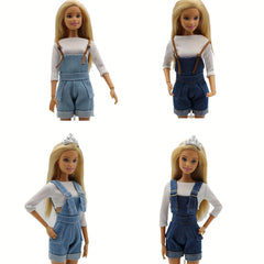 Denim Doll Costume Set 2pcs for 11.81 Inch Dolls