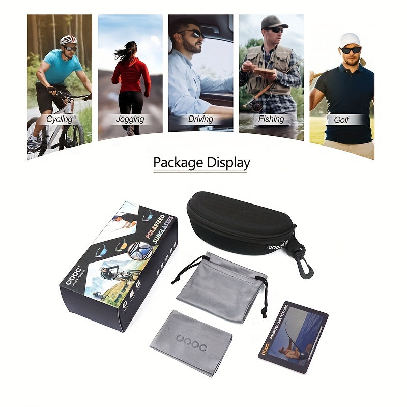 Men's Polarized Square Sunglasses for Sports Cycling Driving Fishing