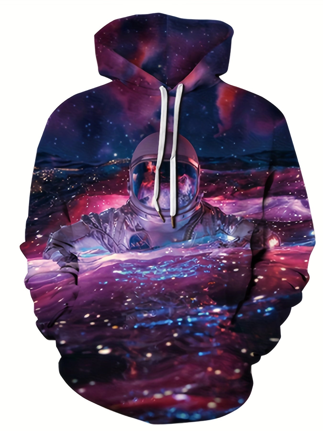 3D Graphic Print Hoodie Men's Casual Pullover Hoodie