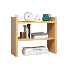 1pc Desktop Storage Rack Bedroom Student Desk Bookshelf Office Organizer