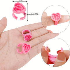 25-30pcs Glue Rings Smart Glue Cups Lash Glue Holder Ring Cup Eyelash Extensions