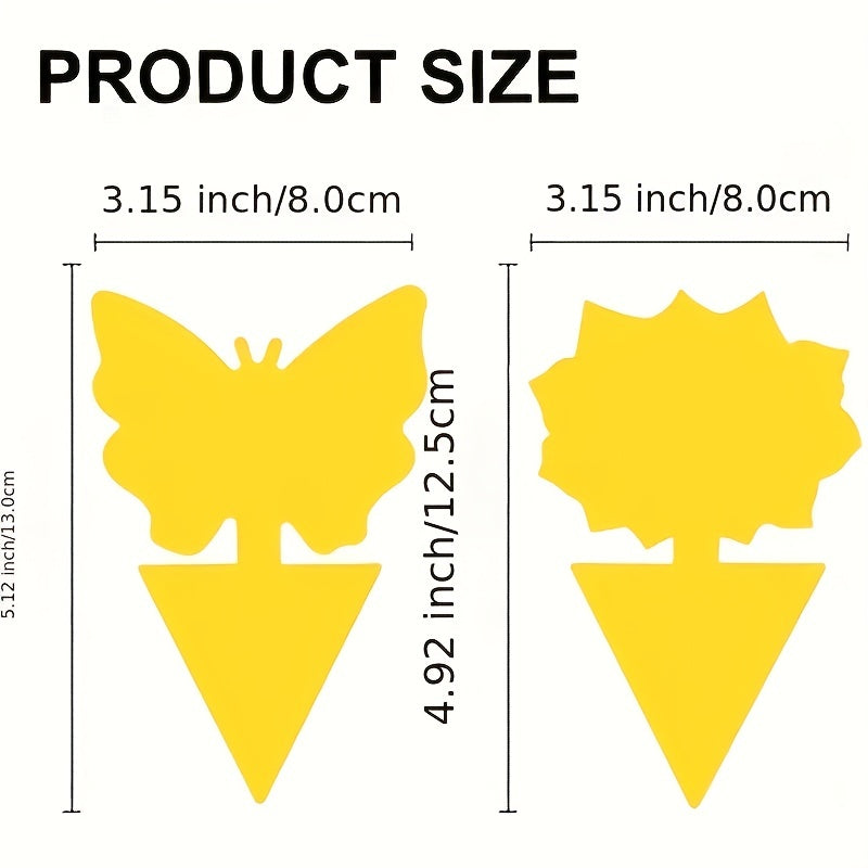 20pcs Double Sided Sticky Insect Trap Yellow Plate Pest Trap