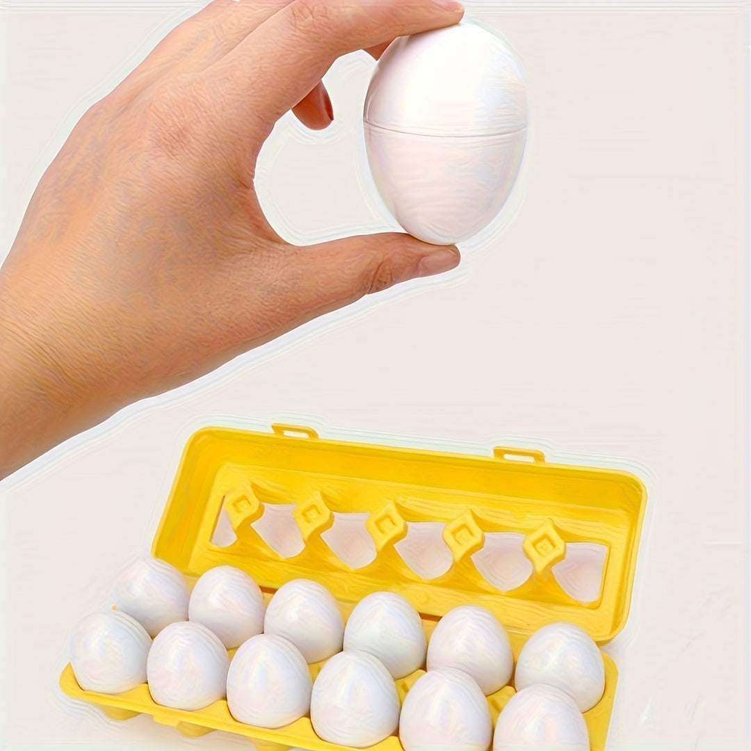 Educational Egg Matching Game and Shape Sorting Puzzle for Toddlers