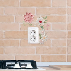 Floral Wall Stickers for Switch & Outlet Covers Vinyl Decal Home Decor