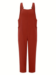Patched Pocket Overall Jumpsuit for Women
