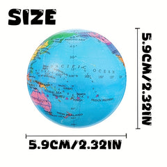 ROYLANZ 12pcs World Map Squeeze Balls Foam Finger Exercise Toys for Kids