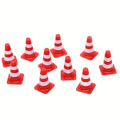 10 Mini Plastic Traffic Cones for Sports Training and Party Supplies