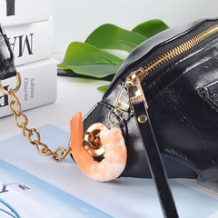 Realistic PVC Shrimp Leg Keychain Pendant