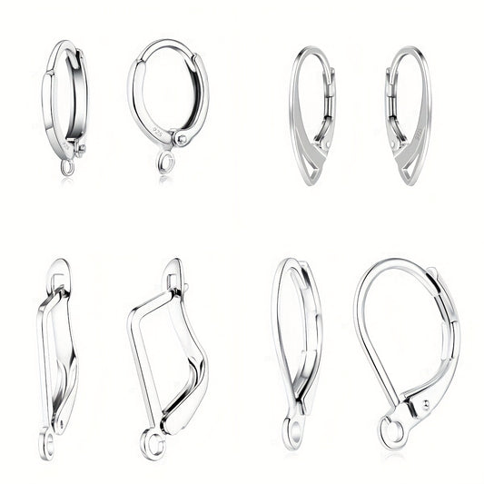 100pcs Pack Silver Jewelry Findings Earring DIY Accessories
