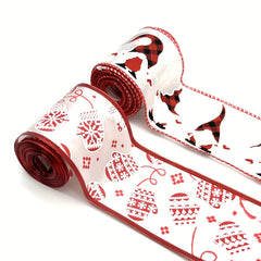 Holiday Christmas Trees Wrapping Ribbon Satin Ribbons Xmas