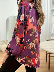  Boho Blouse Lantern Sleeve V Neck Tunic Top