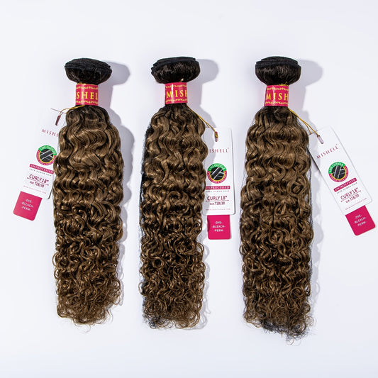 3Pcs Curly Hair Bundles Human Hair 1B 30 for Women
