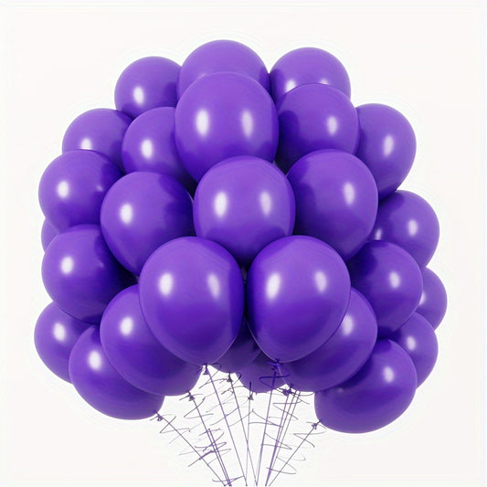 120 Dark Purple Latex Balloons for Party Decorations
