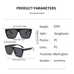 Big Frame Square Sunglasses Solid Sunglasses for Women