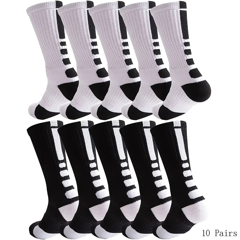 Men's Basketball Socks Comfortable Crew Running Socks