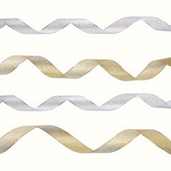 Gold & Silver Gift Wrapping Ribbon Holiday Decor Christmas Tree Ornament Bou