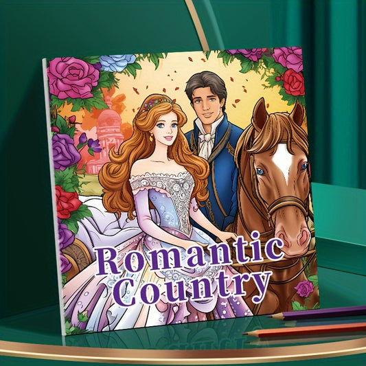 22pcs Romantic Countryside Coloring Book - Holiday Party Gift