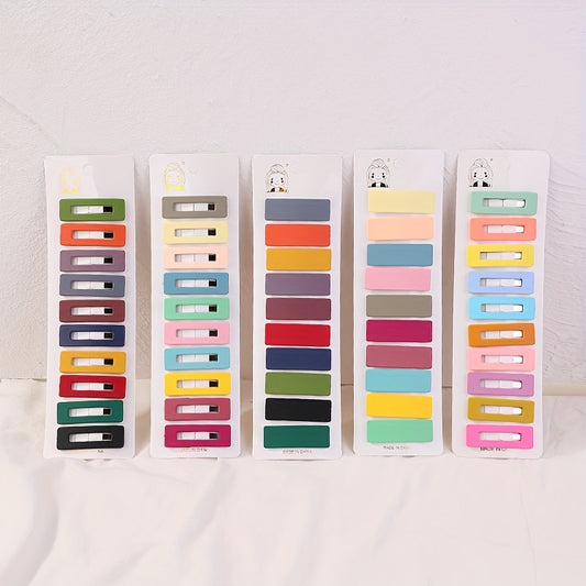 10pcs Square Hair Clip Summer Side Clips for Baby Girls