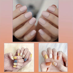 288pcs Matte Press On Nails for Women - Short Oval Frosted False Nails