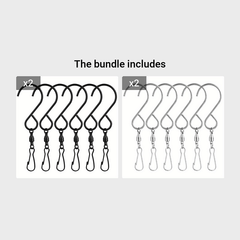 6pcs Swivel Hooks Clips S Hook Clips For Hanging Planters Wind Spinners
