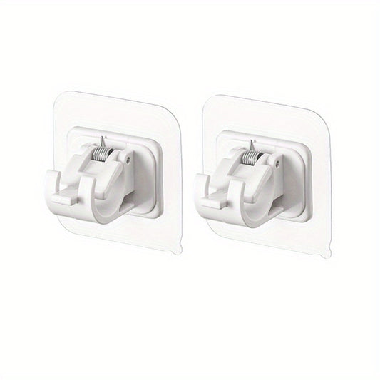No Drilling Shower Curtain Rod Fixator Bathroom Towel Hanging Hook Clip